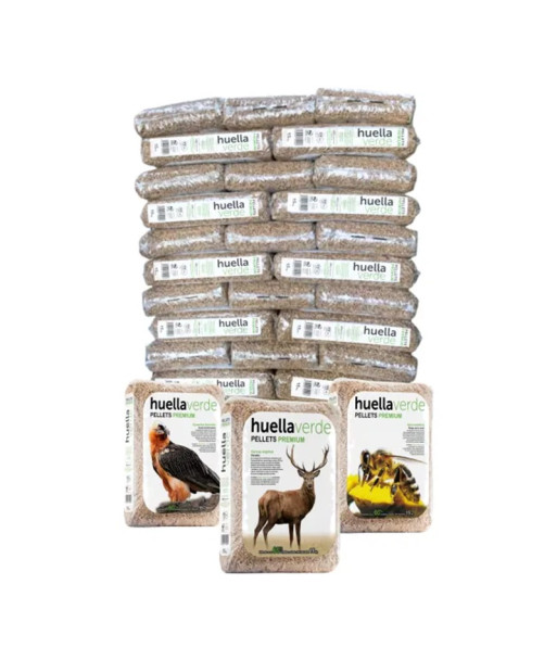 Palet de 77 sacos de pellet Huella Verde A1+