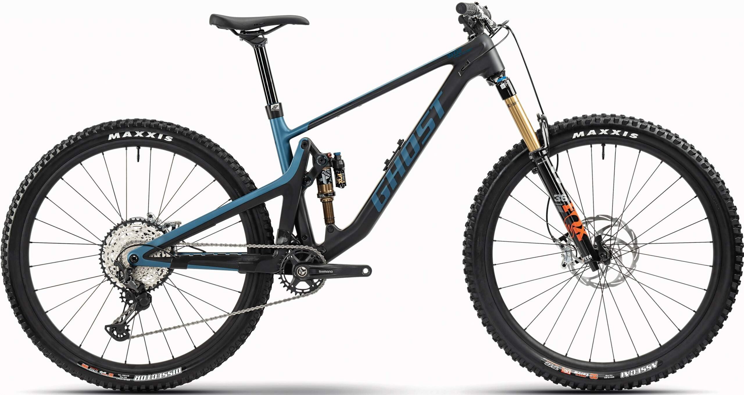 Bicicleta Ghost Riot Trail CF/CF 150/140 Full Party 2025